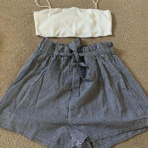 Crop top with shorts set